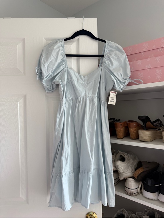 T.J.Maxx Dresses & Skirts - T.J.Maxx Light Blue Puff Sleeve Dress